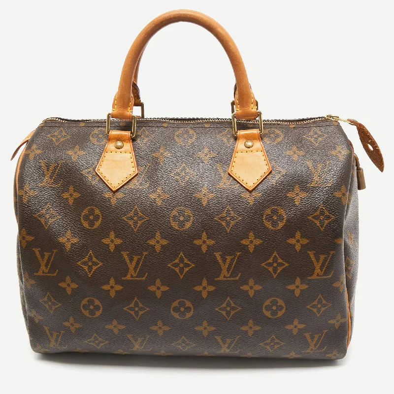 Color-blocked satchel with bold and bright colors for a trendy lookLouis Vuitton Monogram Canvas Speedy 30 Bag