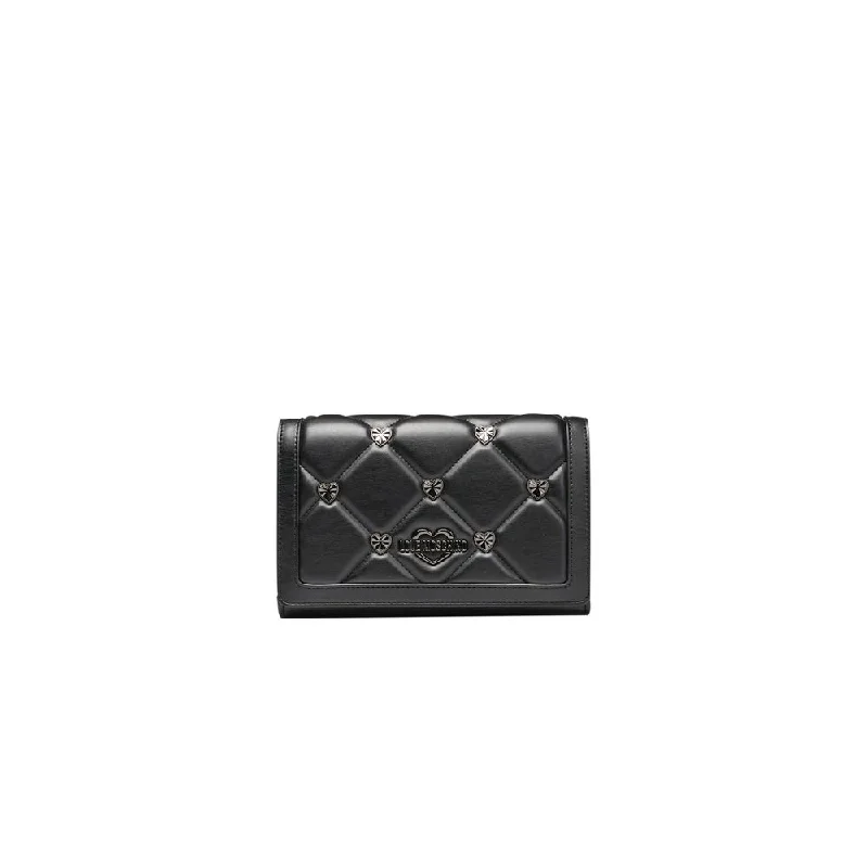 Plus - size crossbody bag with a roomy interior for carrying essentialsLove Moschino Black Polyethylene Women Crossbody Bag