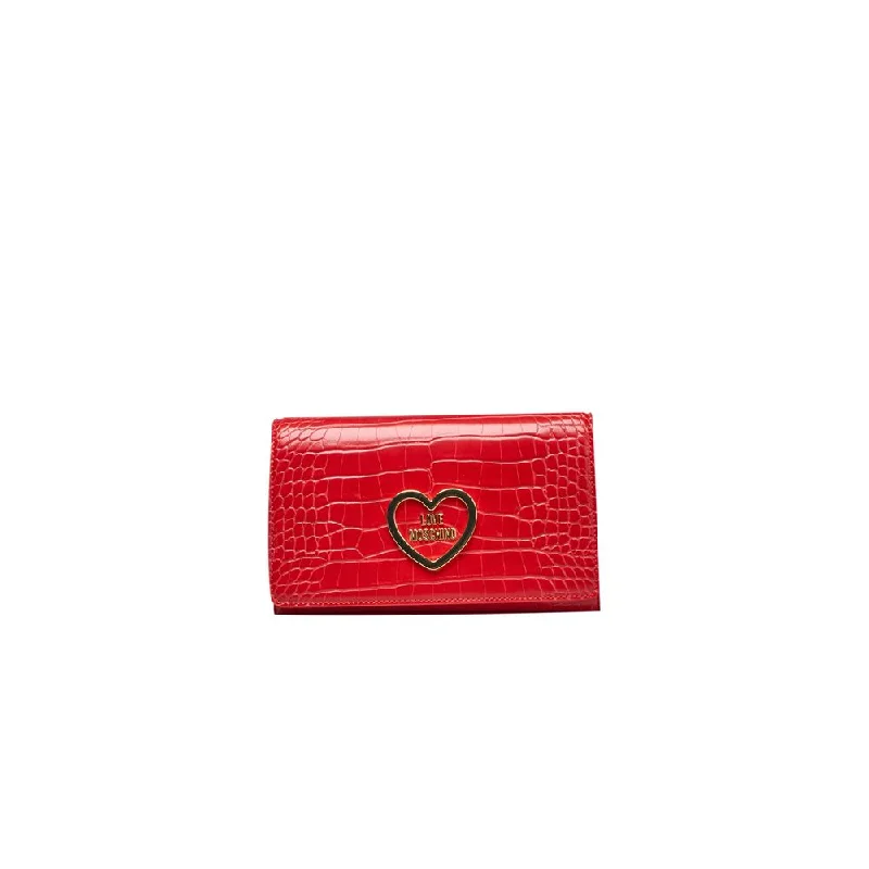 Mini crossbody bag with a chain strap for a trendy and compact lookLove Moschino Red Polyethylene Women Crossbody Bag