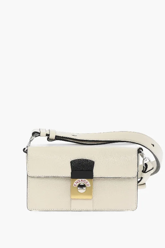 Convertible satchel that can be worn as a crossbody or shoulder bagMaison Margiela Mm11 Textured Leather And Cotton Shoulder Bag