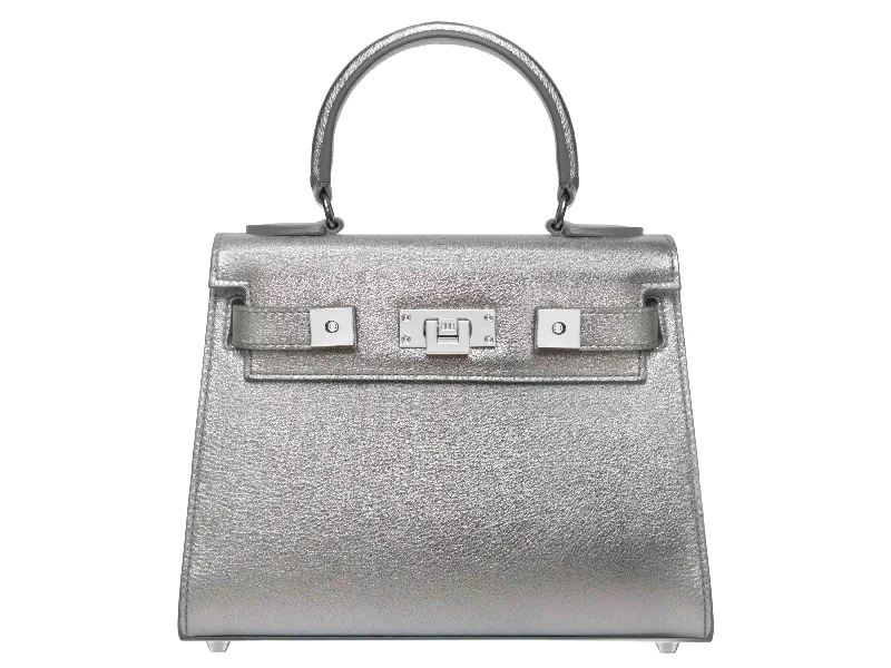 Shoulder bag with a tassel or fringe detail for a bohemian charmMaya Midi Glacier - Silver Sparkle