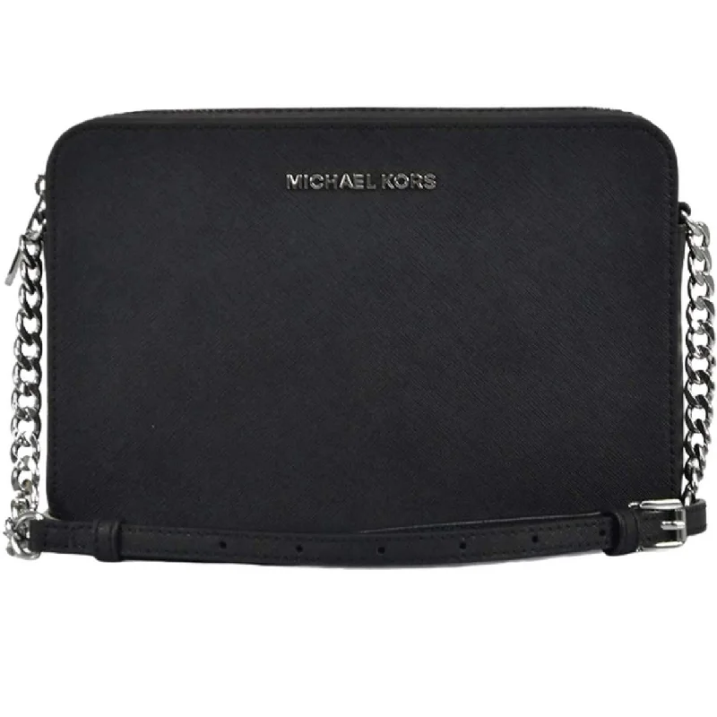 Women's leather crossbody bag with a tassel charm for a bohemian styleMichael Kors Jet Set Item East West Crossbody