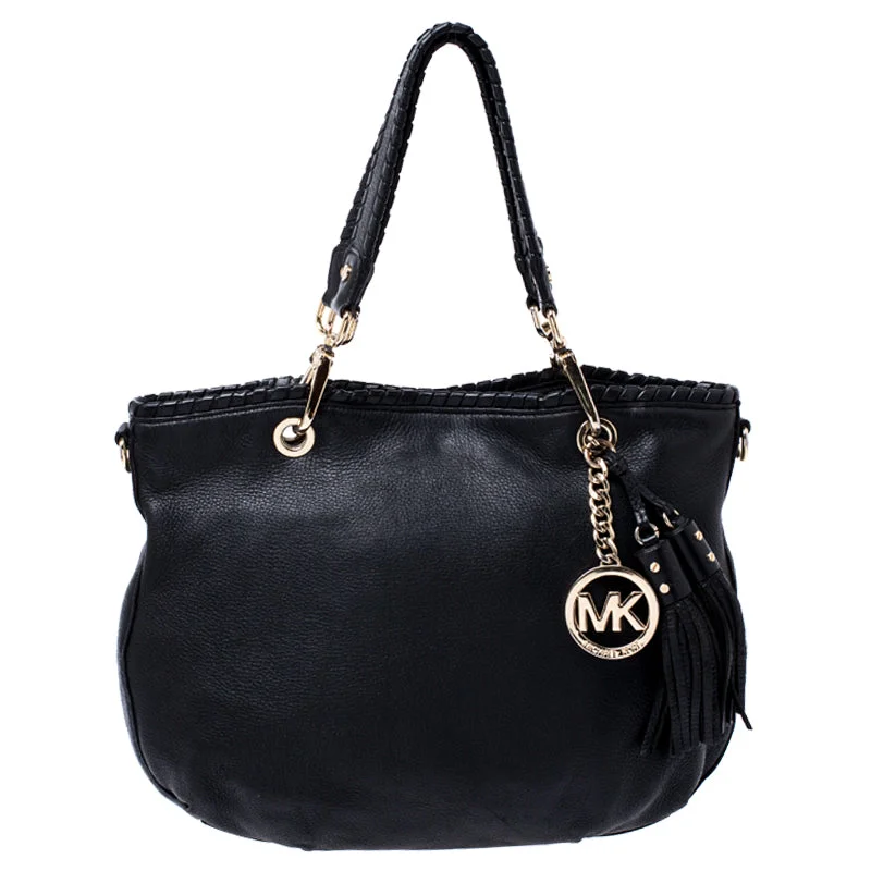 Convertible satchel that can be worn as a crossbody or shoulder bagMichael Michael Kors  Leather Tassel Satchel