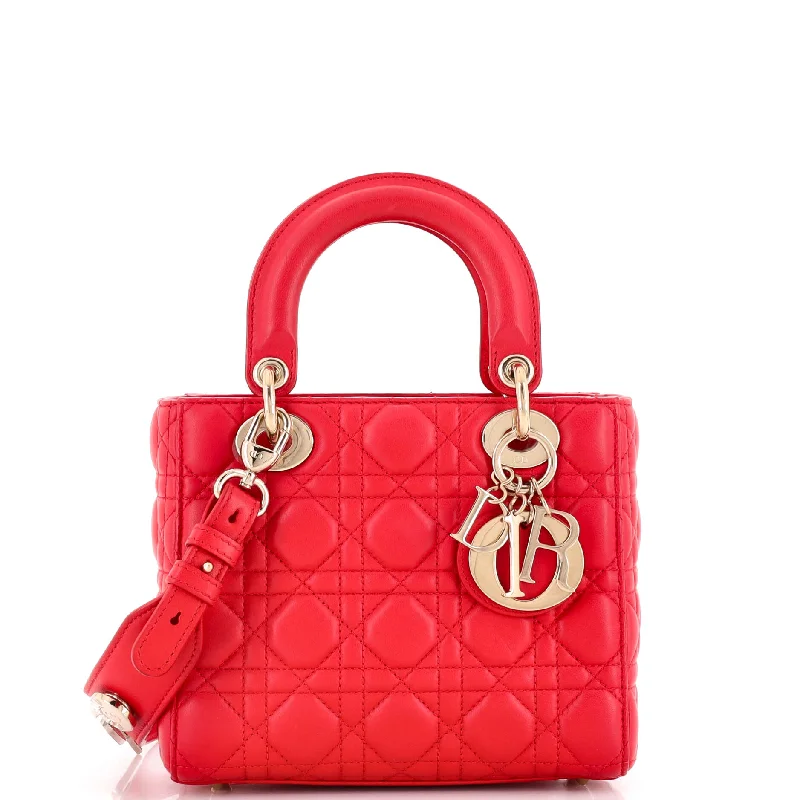 Satchel with a tassel or fringe detail for a bohemian feelMy Lady Dior Bag Cannage Quilt Lambskin