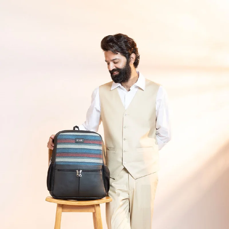 Silk - lined backpack with a smooth interior for protecting belongingsMysore Mosaic Office Backpack