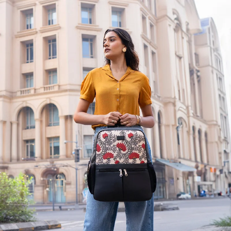 Metallic backpack with a shiny finish for a trendy evening accessoryNawabi Couture Office Backpack