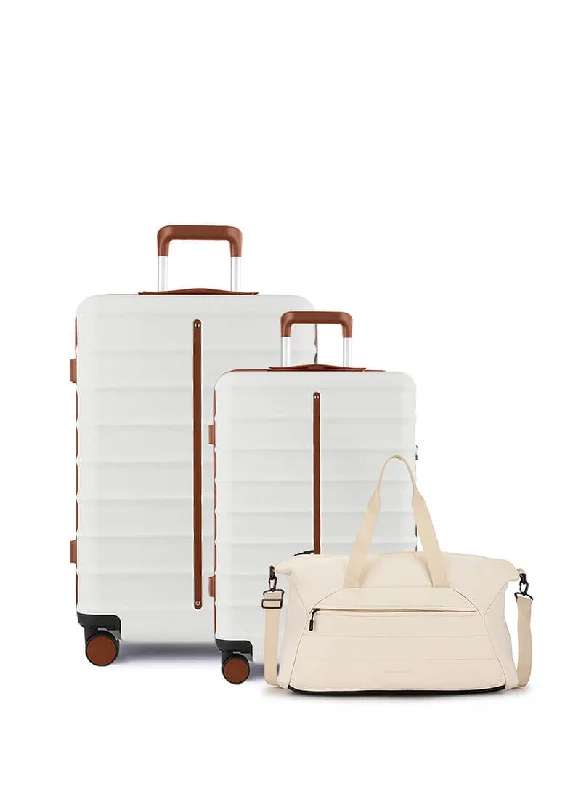 Handle bag with a tassel or fringe detail for a bohemian and free - spirited styleOdyssey Set of 2 & Float Duffle Combo | Sand White | Cabin+Medium Hard Luggage & Duffle