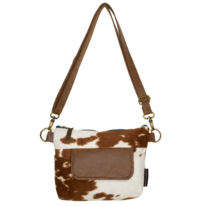 Crossbody bag with a hidden anti - theft pocket for securityOlivia: Longhorn Cowhide