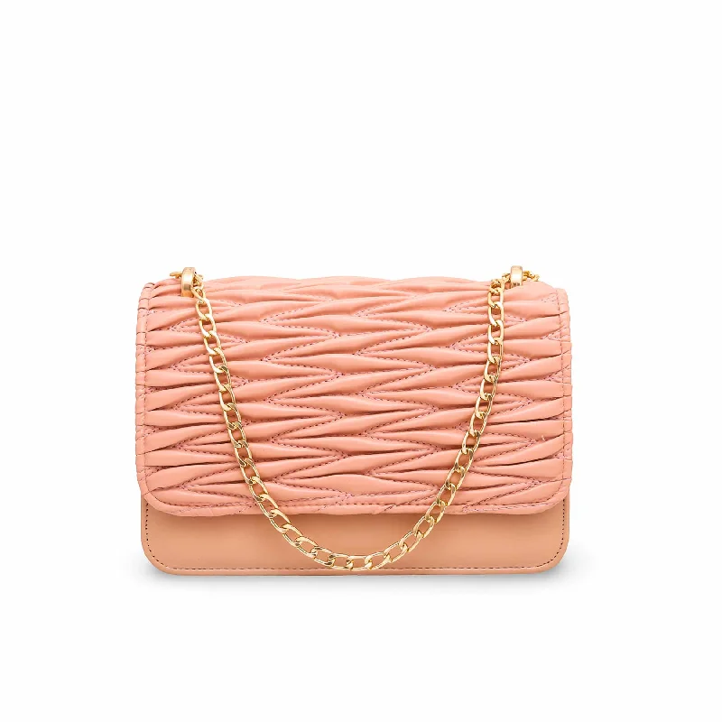 Studded leather shoulder bag with a punk - rock aestheticPink Formal Hand Bag P55568