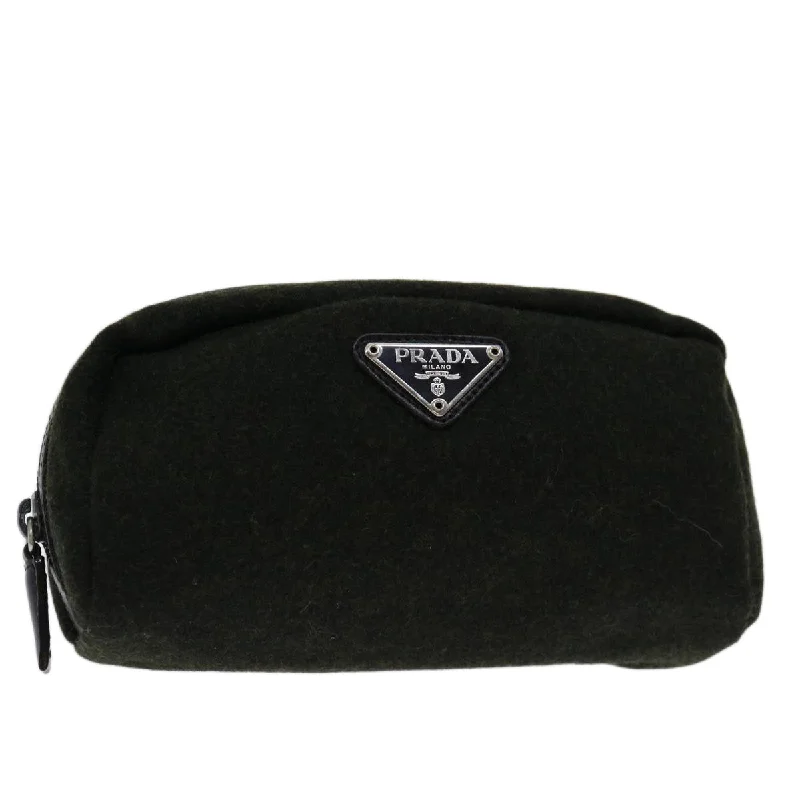 Monogrammed clutch as a personalized evening accessoryPrada  Wool Clutch Bag (Pre-Owned)