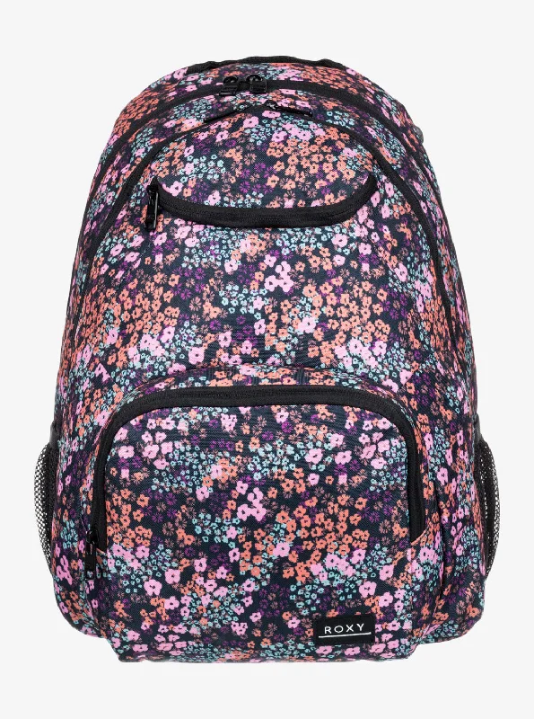 Backpack with multiple compartments, including a laptop sleeve for organizationShadow Swell Printed 24L Medium Backpack - Anthracite Floral Daze