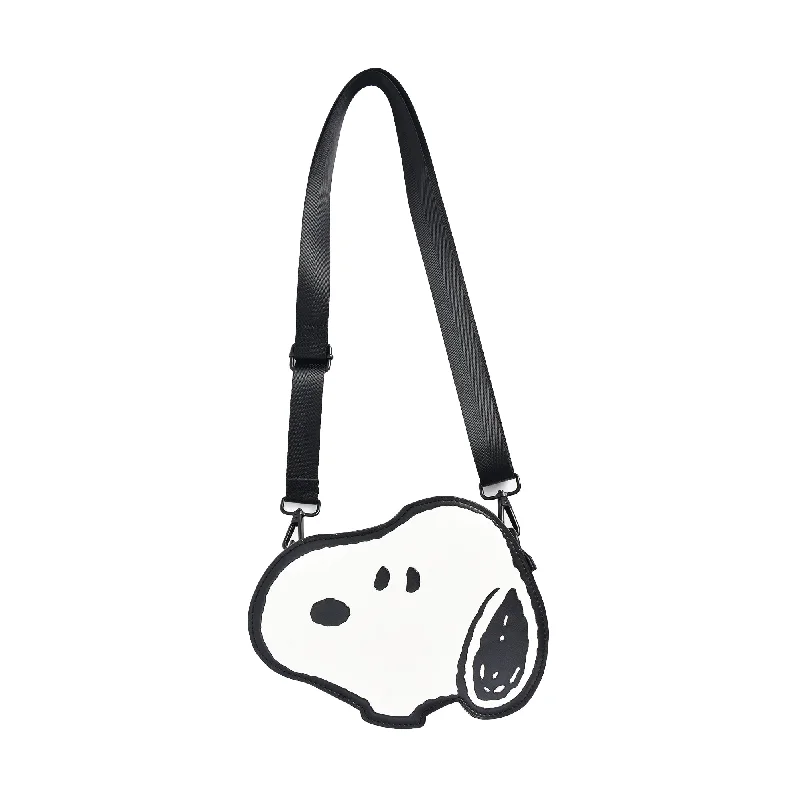 Crossbody bag with a hidden anti - theft pocket for securitySNOOPY HEAD DIE-CUT CROSSBODY