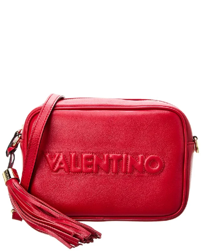 Lightweight nylon crossbody bag with a floral print for spring outingsValentino by Mario Valentino Mia Embossed Leather Crossbody