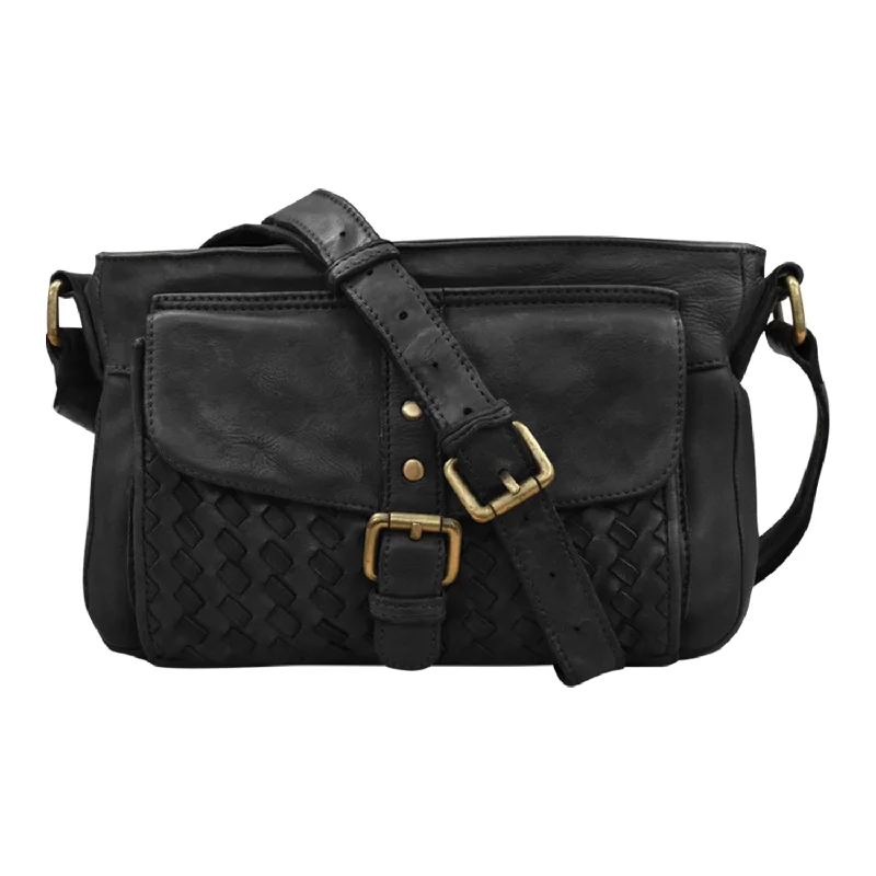 Convertible crossbody bag that can be worn as a shoulder bagWashed Flap Shoulder Bag