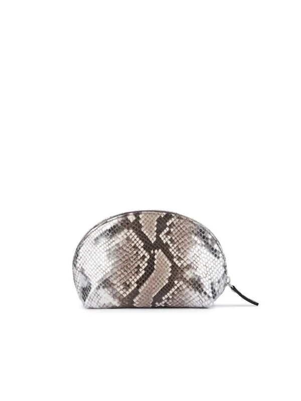 Velvet clutch with a tassel detail for a bohemian - chic styleWomen's Snakeskin-Print Clutch Bag In Meilland